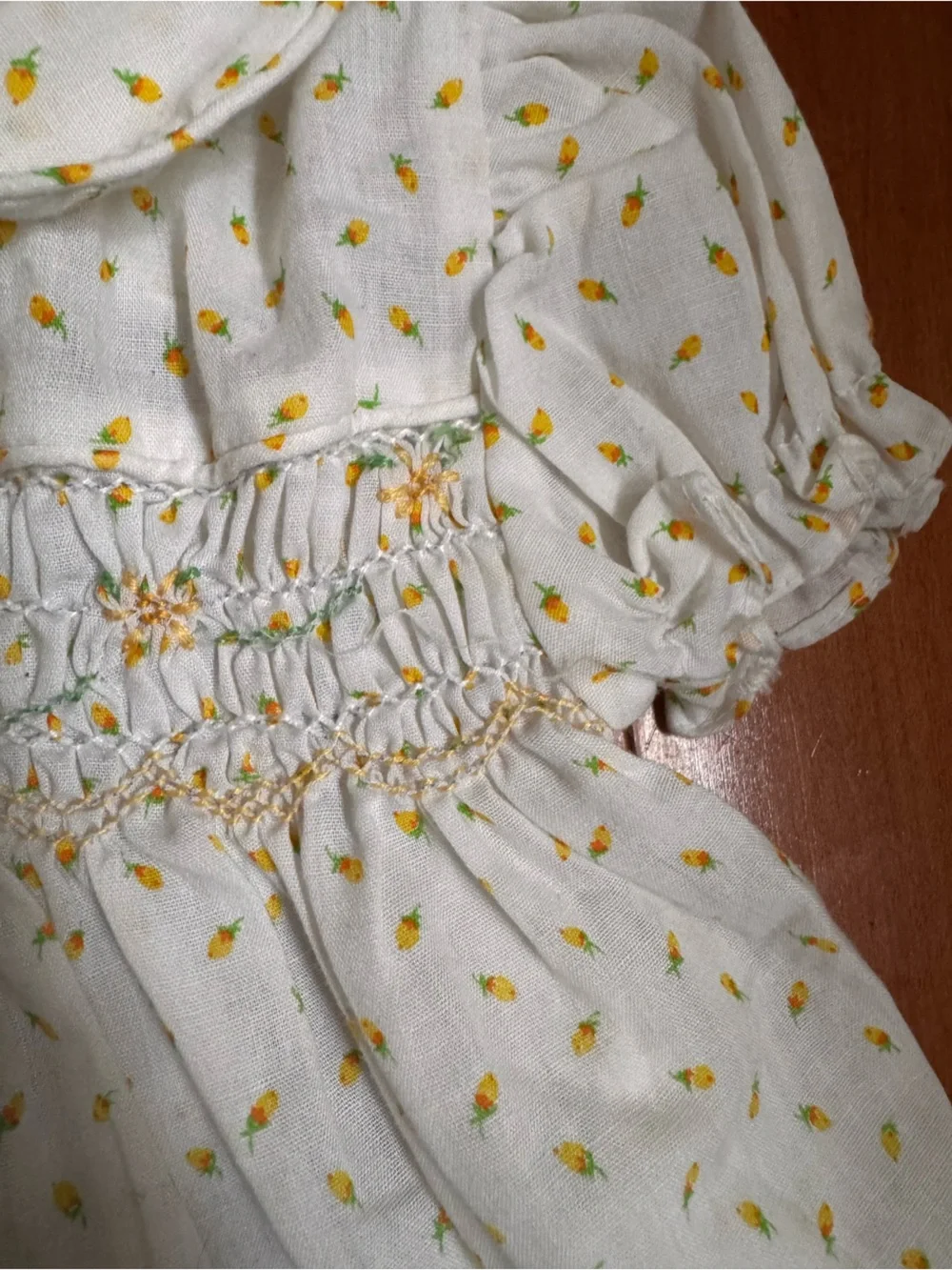 Vintage hand smocked baby dress